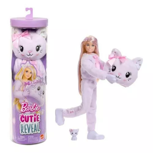 cumpără Păpușă Barbie JJP64 Cutie Reveal: Котёнок, серия Милые Бантики în Chișinău 