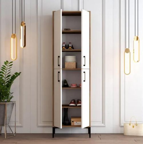 cumpără Raft pentru încălțăminte Trendy Berlin A, Nuc, Alb 60x200x35cm în Chișinău 