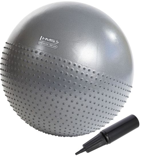 купить Массажер механический HMS 6161 Minge gimnastica masaj d=65 cm cu pompa gri (17-42-185) в Кишинёве 