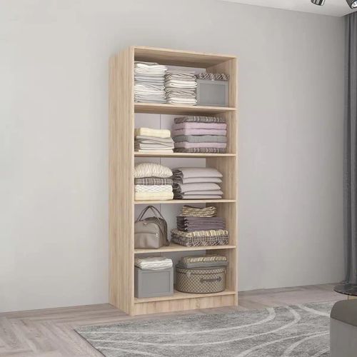 cumpără Dulap Mobildor-Lux Smart-Home (0.80x0.56x2.0H m) cu polițe Sonoma/Alb în Chișinău 