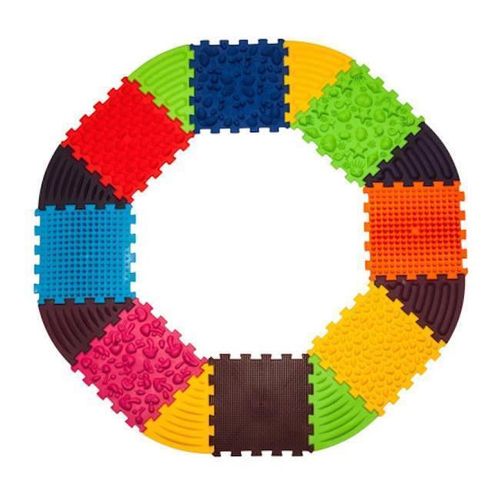 cumpără Covoraș de joacă Ortek 12732 Коврик-пазл ортопедический -массажный Набор 8+8 эл. Треугольники în Chișinău 