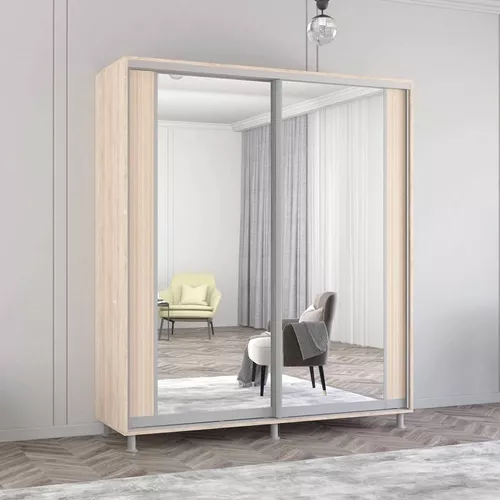 cumpără Dulap Mobildor-Lux Aron cu uși glisante cu oglindă vertical (210x60x210H cm) Sonoma în Chișinău 