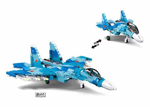 купить Конструктор Sluban B0985 Model Bricks Su-27 Fighter 2in1 в Кишинёве 