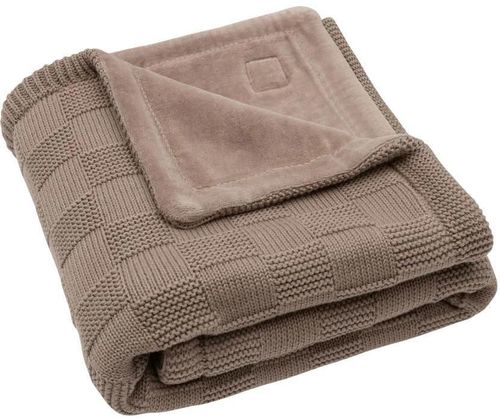 cumpără Lenjerie de pat pentru copii Jollein 517-511-68125 Paturica Box Knit Milky Coffee/Velvet GOTS, 75x100cm în Chișinău 