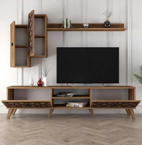 cumpără Set mobilă living Trendy Clasa S, Nuc 180x44x35cm în Chișinău 