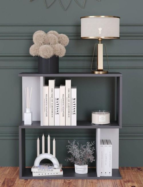 cumpără Raft de birou Remaks Asimetrik 2 Antharacite/White în Chișinău 