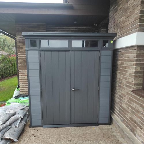 cumpără Căsuţă de grădină Keter 56120 Casuta de gradina Cortina 7x7 216x218x226cm, gri în Chișinău 