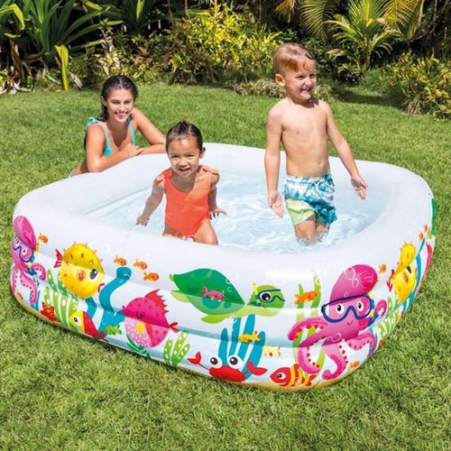 купить Бассейн надувной Intex 57471 Piscina gonflabilă Acvariul marin, 159x159x50cm, 340l, 3+ в Кишинёве 