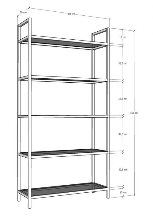 cumpără Raft de birou Trendy K100 80x165x30cm, raft de carti în Chișinău 