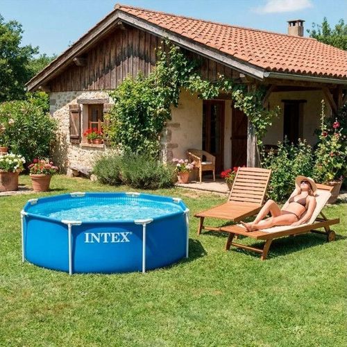 cumpără Piscină cu cadru Intex 28296 Metal Frame Blue 244х76сm, 2843L, cadru metalic în Chișinău 