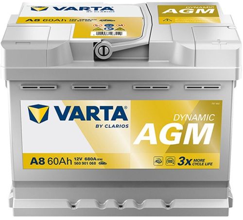 купить Автомобильный аккумулятор Varta 60AH 680A(EN) клемы 0 (242x175x190) S6 005 AGM (560901068K262) в Кишинёве 