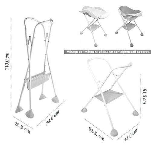 купить Аксессуар для ванной Beaba B920407 Camele'o Белая подставка для ванны на ножках в Кишинёве 
