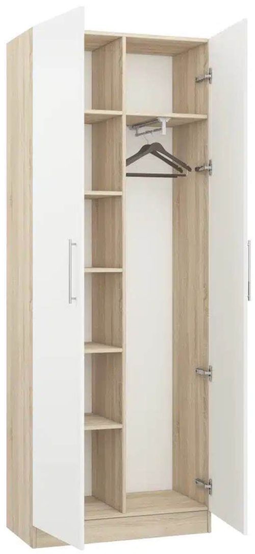 cumpără Dulap Mobildor-Lux Dulap haine combinat Practik (80x40x210H cm) Sonoma/White în Chișinău 