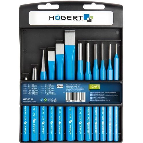 cumpără Set de unelte de mână Hoegert HT3B712 зубила, кернера и выколотки, 12 предм. în Chișinău 