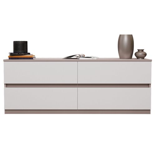 cumpără Comodă Bayro Harmony 1500x560x450 серый камень фасад белый în Chișinău 