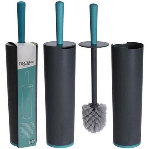 cumpără Perie WC Holland 42766 Bathroom Solutions c подставкой цилиндр Бирюза 42cm în Chișinău 