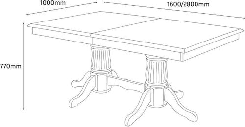 cumpără Masă Fabrik Home Elegance прямоугольный 1600-2800x770x1000 Орех (раскладной) în Chișinău 