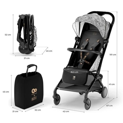 купить Детская коляска KinderKraft KSPIL002BLKBI00 (Cabin) Pilot 2 Lunar Black в Кишинёве 