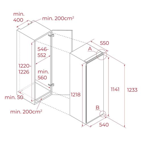 купить Встраиваемый холодильник Teka RSR 42265 FI в Кишинёве 