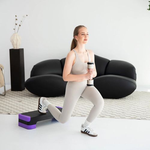 купить Степ платформа HMS 9450 Step aerobic 67x27cm, h=10/15cm (max.180kg) AS008M (17-44-028) в Кишинёве 