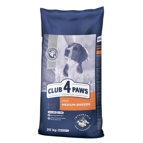 купить Корм для питомцев CLUB 4 PAWS 24231005 Sac caini rase medii 20 kg в Кишинёве 