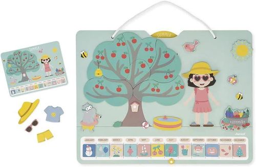 купить Развивающая доска Janod J05464 Calendarul anotimpurilor Engleza в Кишинёве 