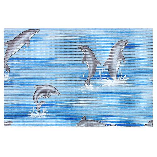 купить Коврик для ванной Bisk 01617 din spuma DOLPHIN 50x80cm albastru в Кишинёве 