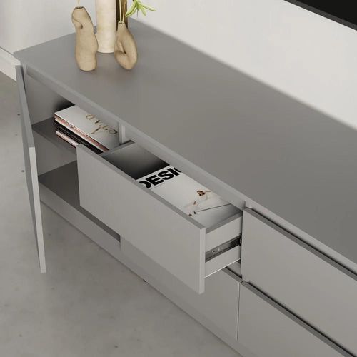 cumpără Comodă TV MebelStar NEO 4S2D 200x43x53 Grey (MBS-1266) în Chișinău 