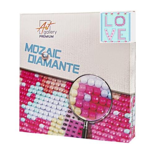 купить Картина по номерам Art Gallery BJ839 Mozaic cu diamante 20x20cm LOVE в Кишинёве 