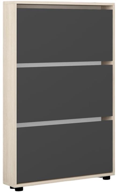 cumpără Raft pentru încălțăminte Mobildor-Lux Leo Slim 50x16x125H cm Sonoma/Anthracite în Chișinău 