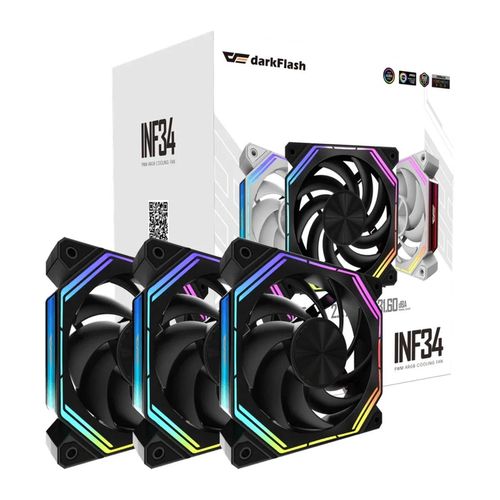 купить Кулер darkFlash INF34, Black, ventilator в Кишинёве 