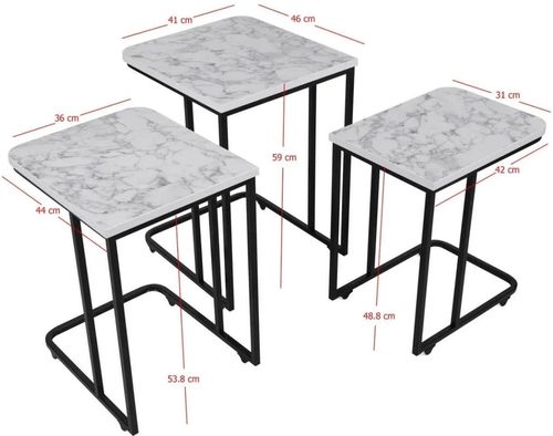 cumpără Măsuţă cafea Trendy Ce Metal Zigon, 9404, masa de cuibarit (3 bucati) în Chișinău 