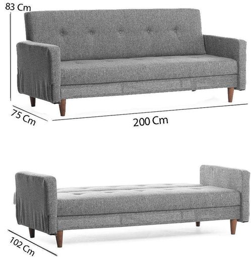 купить Диван Trendy Hiko Gri deschis (3 locuri) в Кишинёве 