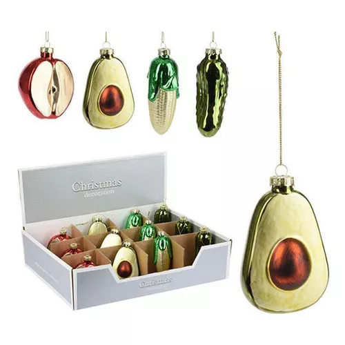 купить Новогодний декор Promstore 27261 Украшение елочное стеклянное Фрукты, овощи 10cm в Кишинёве 
