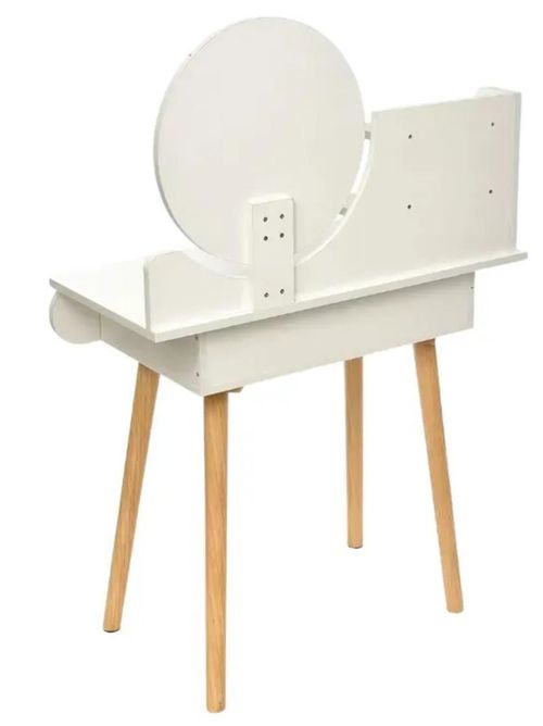 cumpără Masă Jumi CM-891920 Scandi cu oglindă rotundă (40cm), dimensiuni 120×80×40cm, Alb/Oak Artisan în Chișinău 