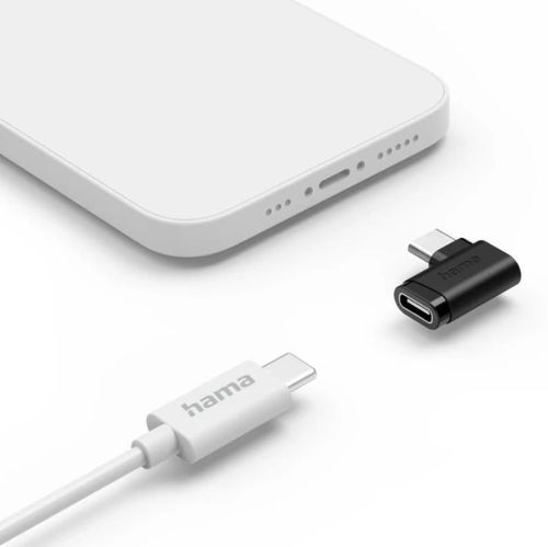 cumpără Adaptor IT Hama 200359 90°C USB-C Angled Adapter, USB 3.2 Gen2, 10 Gbit/s, 5 A, 240 W, Set of 2 în Chișinău 