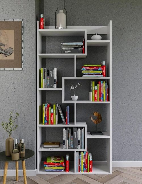 cumpără Raft de birou Trendy Kuttap, Alb 90x182x22cm, raft de carti în Chișinău 