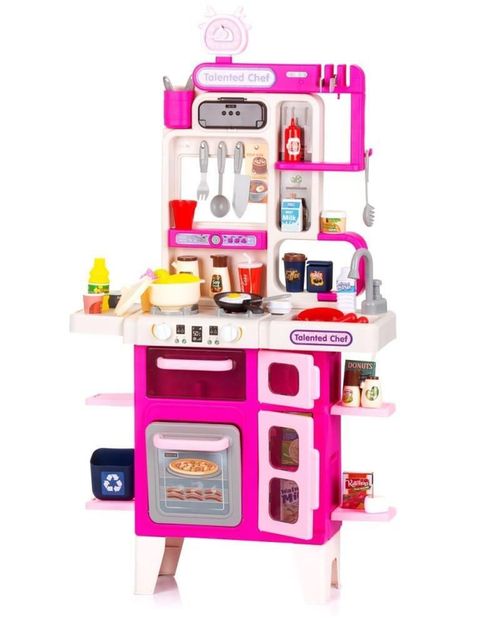 купить Игрушечная кухня и посуда Chipolino DIPK002413BK with light and sound, sprayingand watering 99cm в Кишинёве 