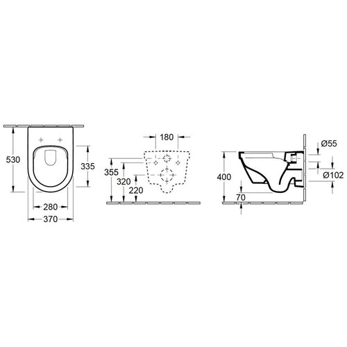 Vas viceu suspendat VILLEROY & BOCH ARCHITECTURA 