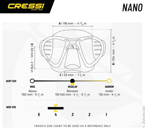 cumpără Accesoriu pentru înot Cressi-Sub Masca inot NANO SIL black/frame black (DS365050) în Chișinău 