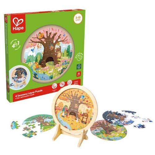 cumpără Puzzle Hape E1653 Puzzle 4 anotimpuri (10+12+16+18 el.) în Chișinău 