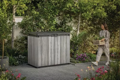 cumpără Căsuţă de grădină Keter 57684 Deco SIO Darwin 1150L, 141x82x120cm, gri în Chișinău 
