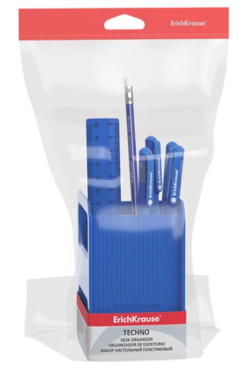 cumpără Suport-organizator Erich Krause 55744, set de birou, 6 elemente, albastru în Chișinău 