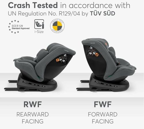 cumpără Scaun auto Kikka Boo 31002100108 i-Defend Grey i-Size, 40-150 cm în Chișinău 