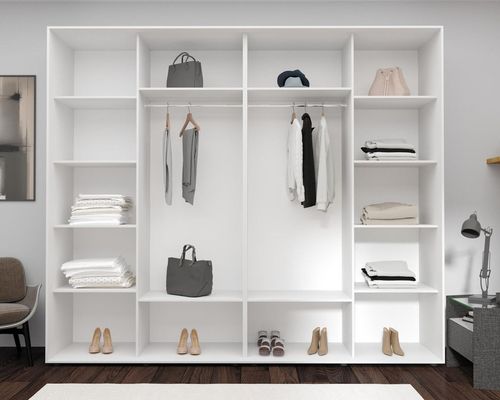 cumpără Dulap Nex Home Dulap cu uși glisante 280x60x240cm, PAL, Alb în Chișinău 