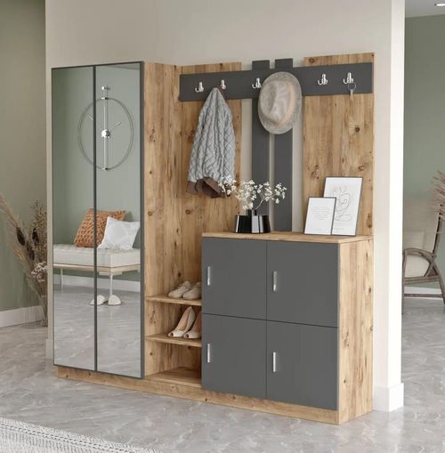 cumpără Mobilă pentru antreu Trendy DD9-AA, 187x180x37cm (GTR001402) în Chișinău 