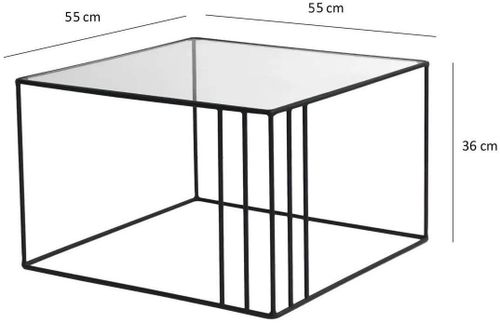 купить Журнальный столик Trendy Contur, Черный 55x36x55 см в Кишинёве 