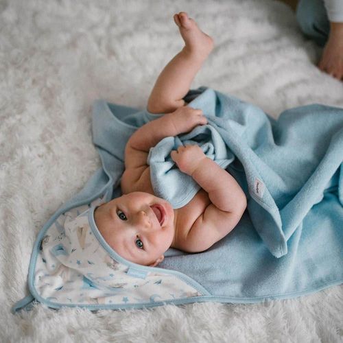 cumpără Accesoriu pentru baie BabyOno 1552/02 Prosop cu gluga de baie Terry albastru 100x100 în Chișinău 