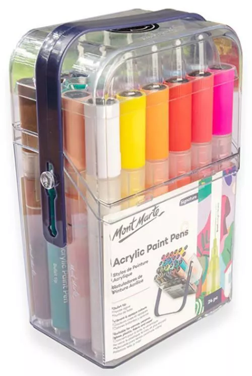 cumpără Set de creație Mont Marte MPN0236 Set markere acrilice Signature, vârf 3 mm, 24 buc în Chișinău 