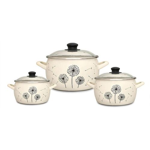 купить Набор посуды Metalac 51774 Set emailat Papadie 3buc (2.4l, 3.3l, 5.7l) в Кишинёве 